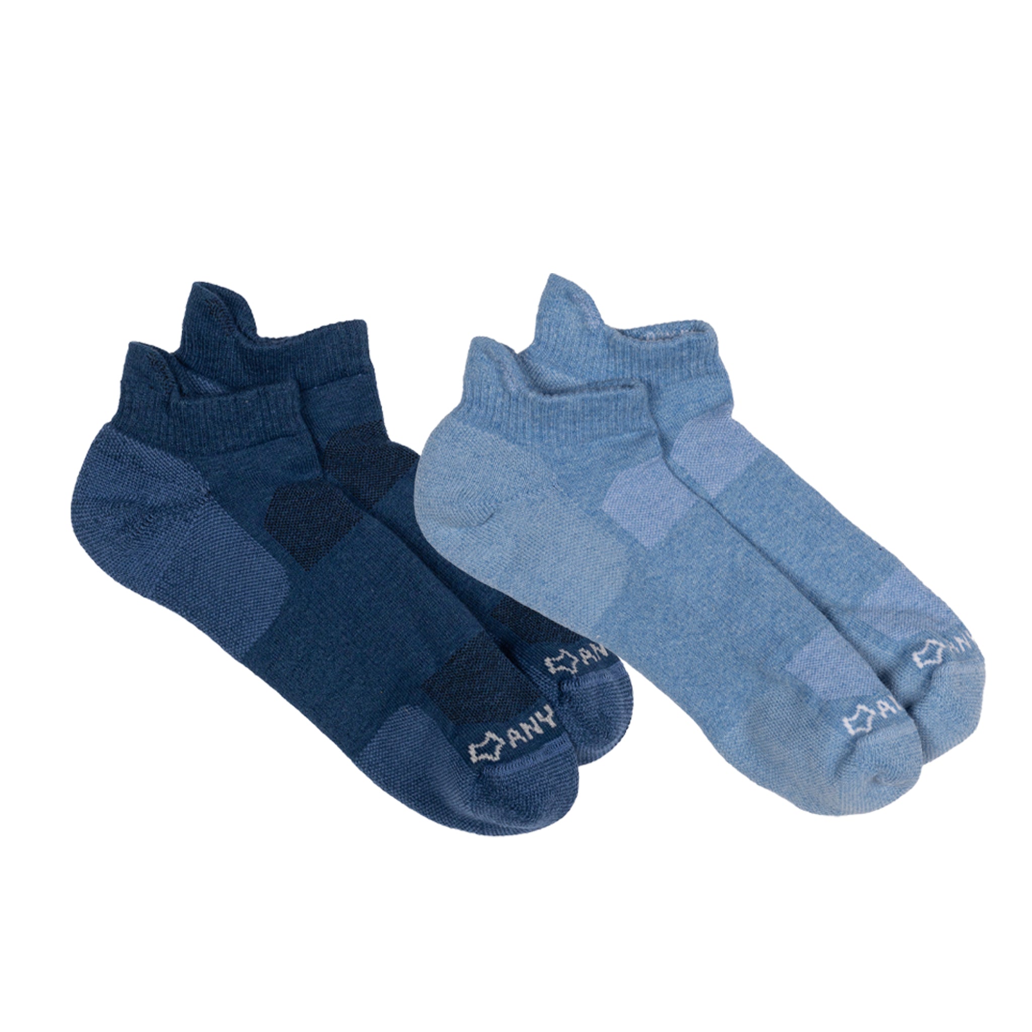 Anywear Essential Lightweight Ankle Sock - 2 Pack Ink/Ice S/M - Fox River