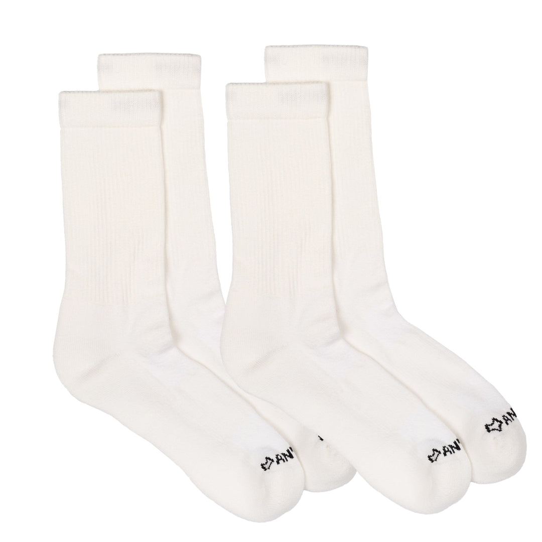 Anywear Essential Lightweight Crew Sock - 2 Pack Cloud/Cloud S/M - Fox River