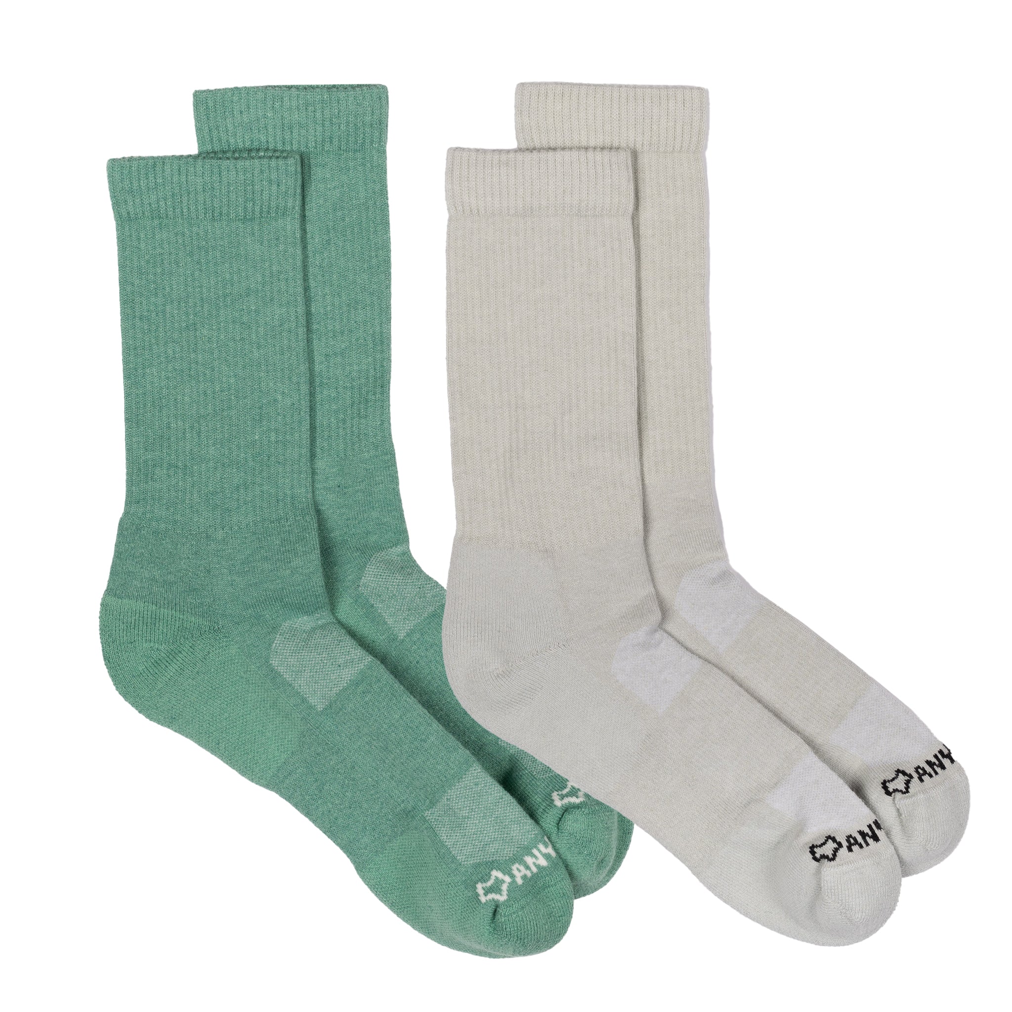 Anywear Essential Lightweight Crew Sock - 2 Pack Fern/Moss S/M - Fox River