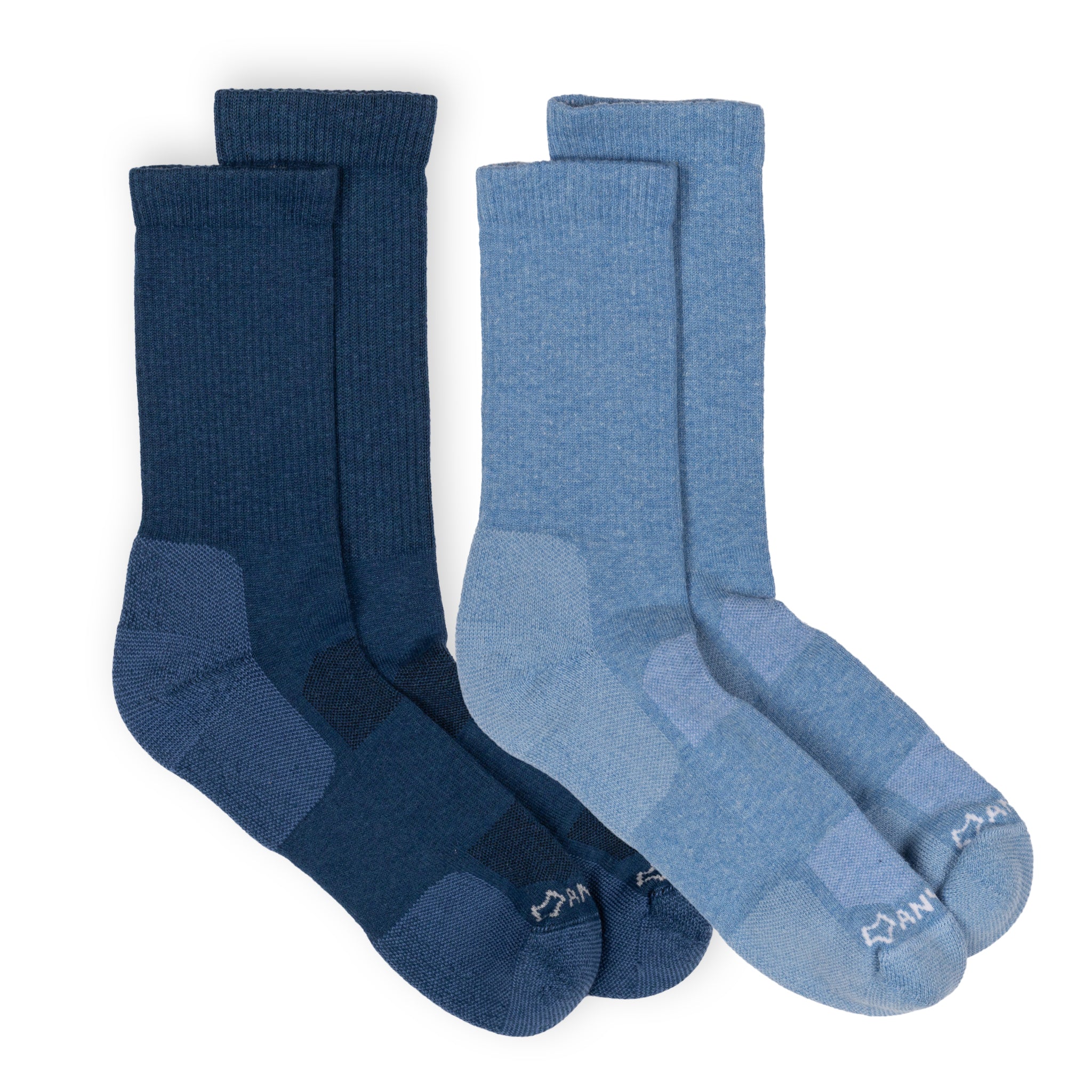 Anywear Essential Lightweight Crew Sock - 2 Pack Ink/Ice S/M - Fox River