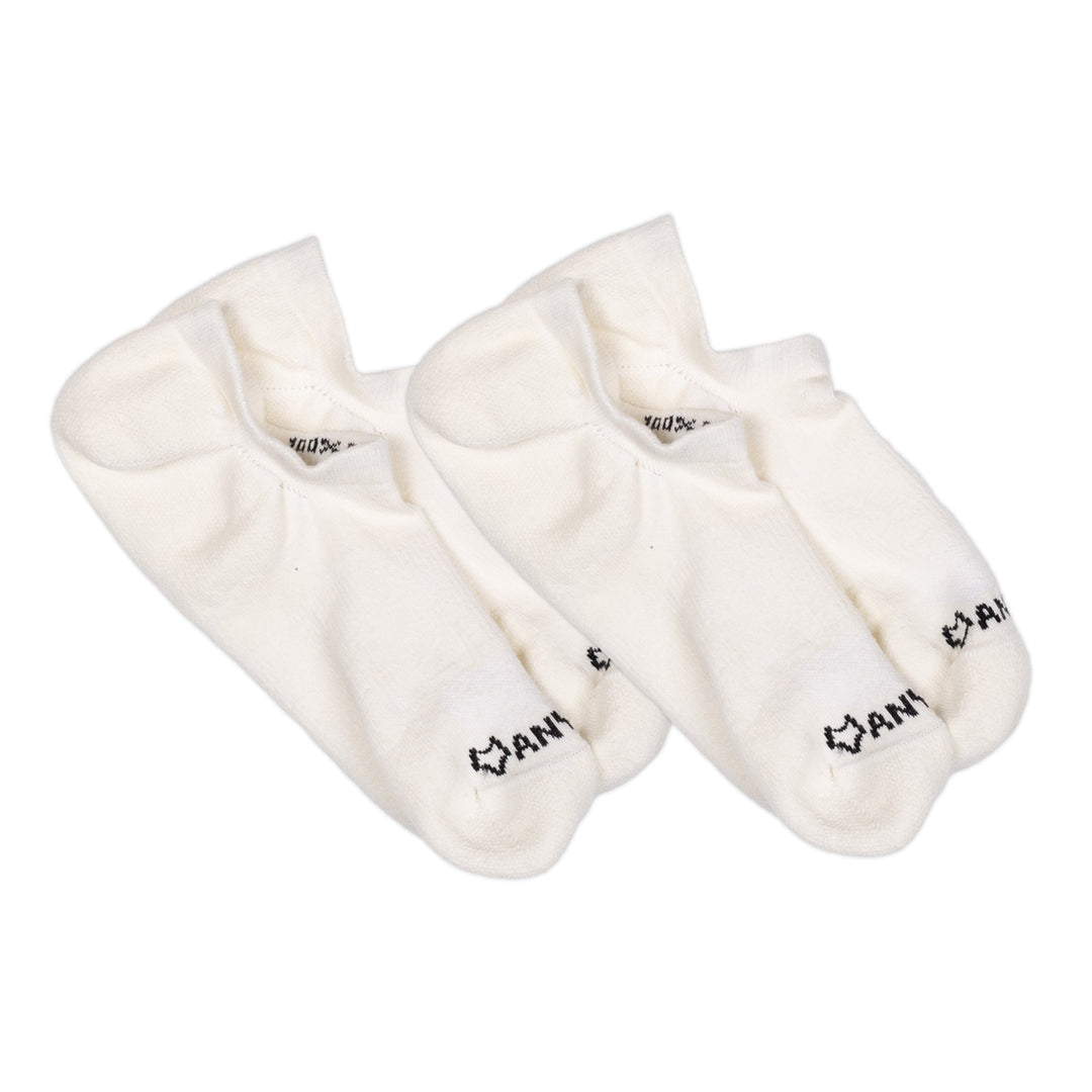 Anywear Essential Lightweight No Show Sock - 2 Pack Cloud/Cloud S/M - Fox River