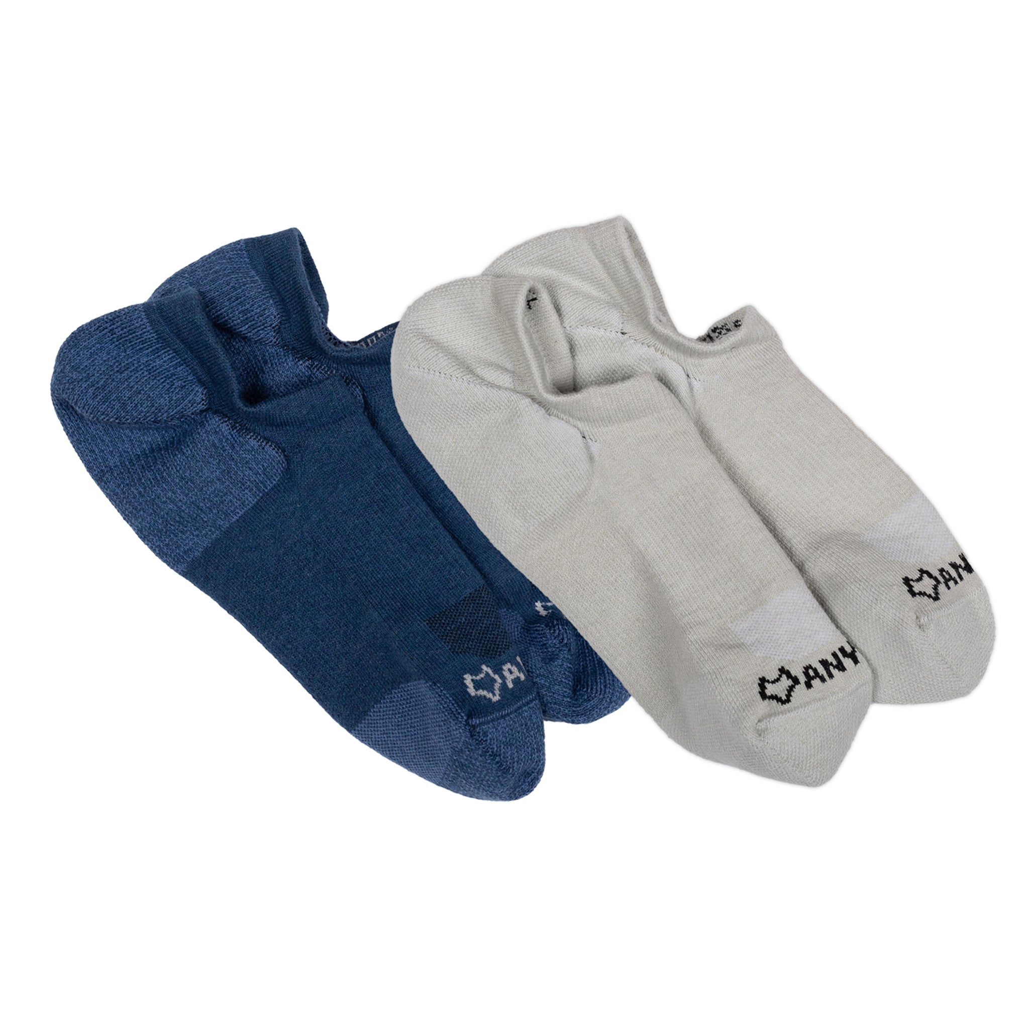 Anywear Essential Lightweight No Show Sock - 2 Pack Ink/Moss L/XL - Fox River