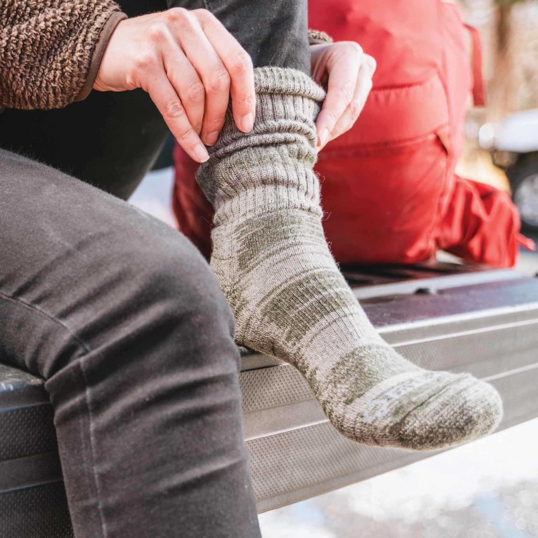 Hike Jasper Lite Lightweight Crew Brown Medium - Fox River