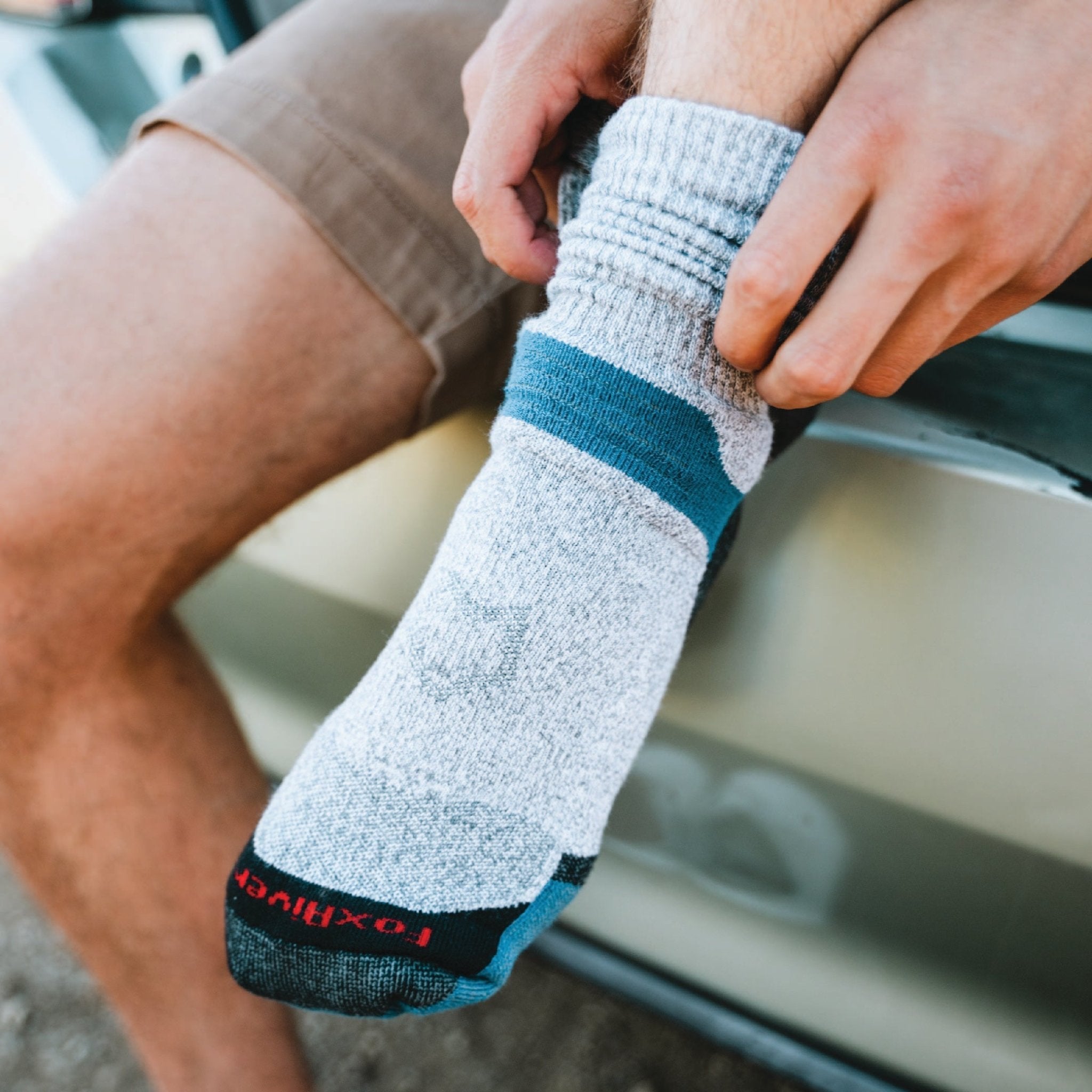 Hike MX1 Lightweight Crew Light Brown Heather Small - Fox River